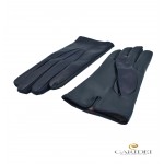 Guanto Donna colore Blu  Touch Screen in vera pelle  foderato cashmere